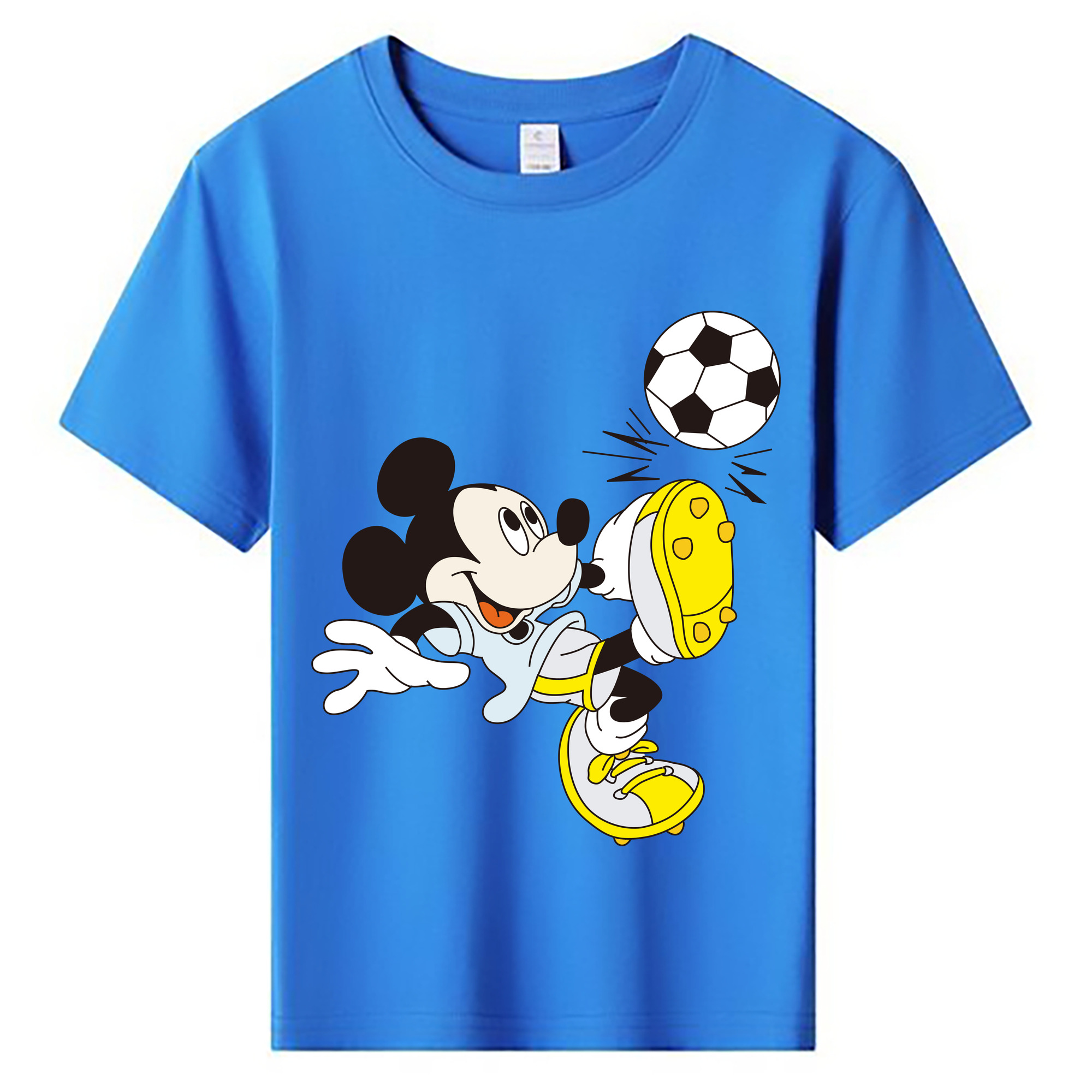 ミッキーマウス Mickey Mouse 綿100％キッズTシャツ（フロントプリント）